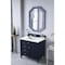James Martin Vanities Brittany 36in Single Vanity, Victory Blue w/ 3 CM Arctic Fall Solid Surface Top 650-V36-VBL-3AF - alternate 2